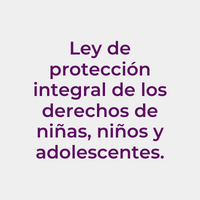 Ley de protección integral de los derechos de niñas, niños y adolescentes